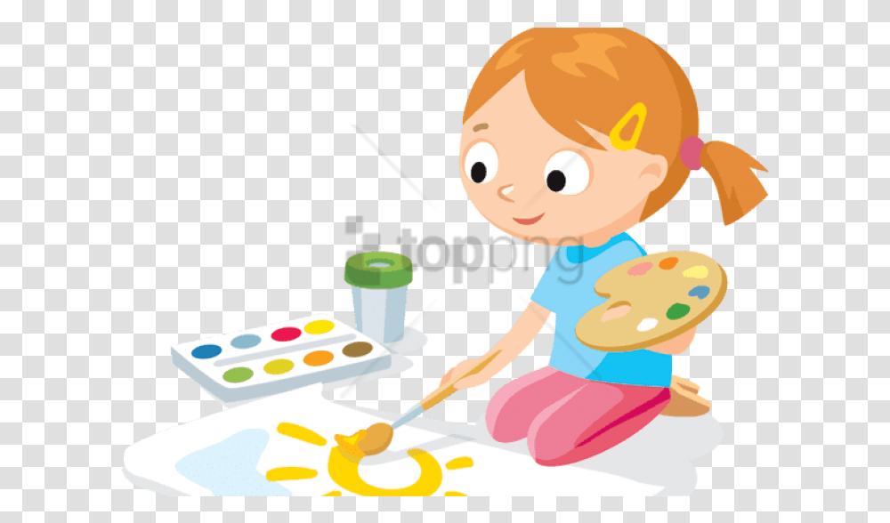 Paint Clipart Kid Painting Clipart, Outdoors, Girl, Female, Toy Transparent Png