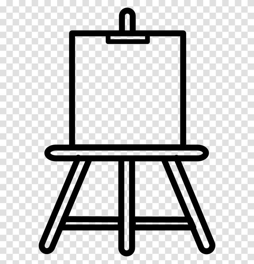 Paint Easel Outline Artistic Tool Icon Free Download, Furniture, Label, Canvas Transparent Png