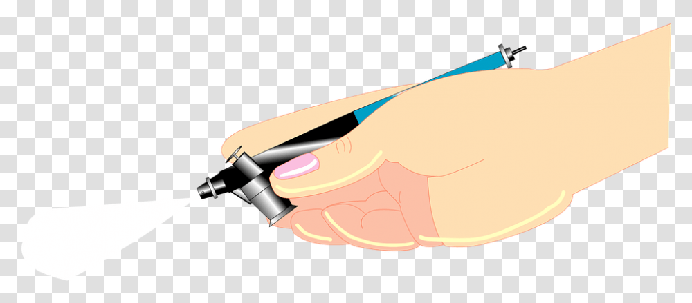 Paint Hand Tattoo Airbrush Draw Needle Equipment Gambaran Kartun Tukang Cat Mobil, Scissors, Wrist, Finger Transparent Png