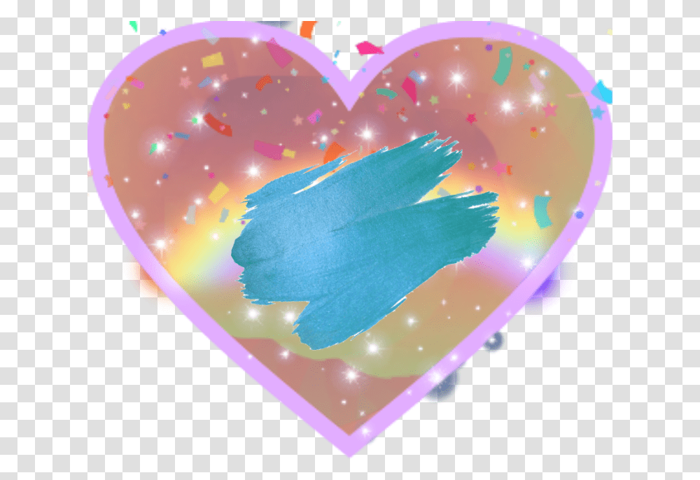 Paint Heart Rainbiw Confetti Blue Pink Heart, Purple, Balloon, Light, Mat Transparent Png