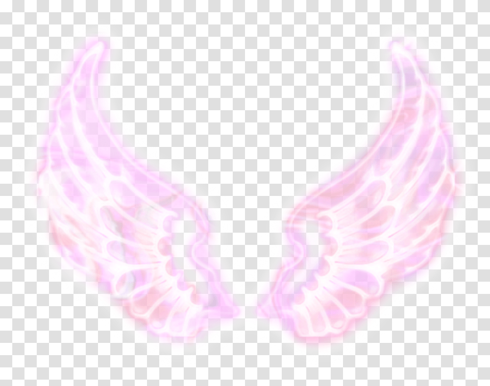Paint Pink Purple Neon Glow Glowing Purple Wings Picsart Photo Editing Background, Heart, Flower, Plant, Stomach Transparent Png