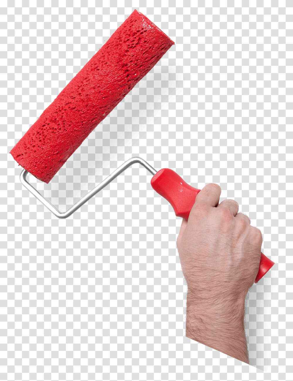 Paint Roller Hand, Hammer, Tool, Cushion Transparent Png