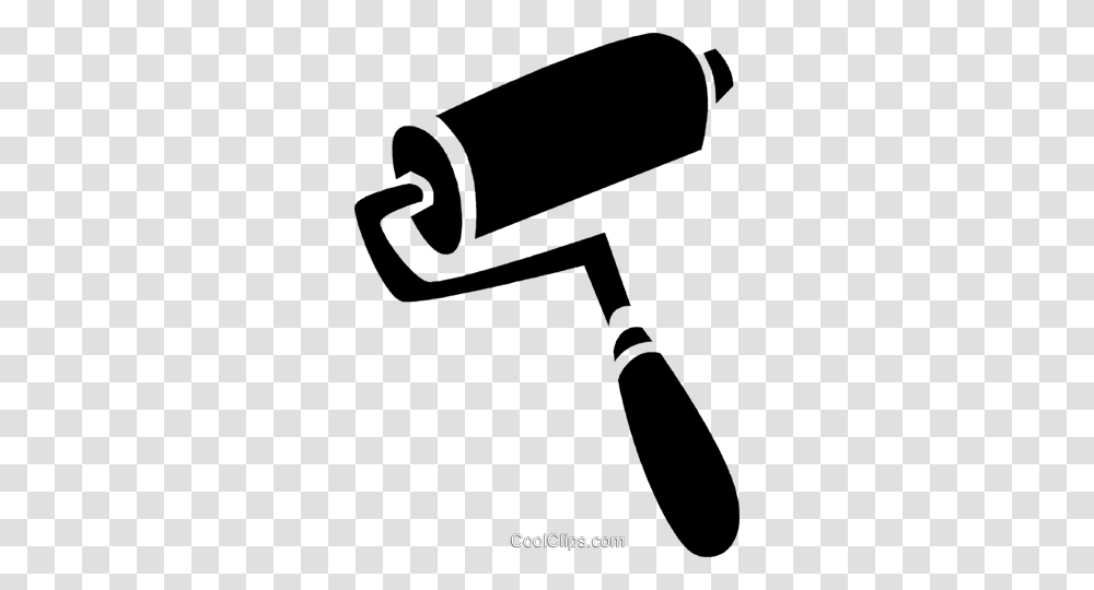Paint Roller Royalty Free Vector Clip Art Illustration, Stencil, Scroll Transparent Png