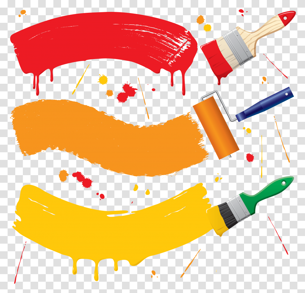 Paint Rollers Painting Brush Free Hd Clipart Painter, Plant, Peel, Food, Fruit Transparent Png
