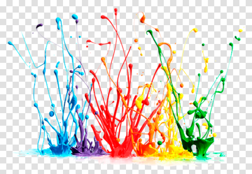 Paint Splash Colors Colours Colorful Rainbow Paint Splatter, Light, Chandelier Transparent Png