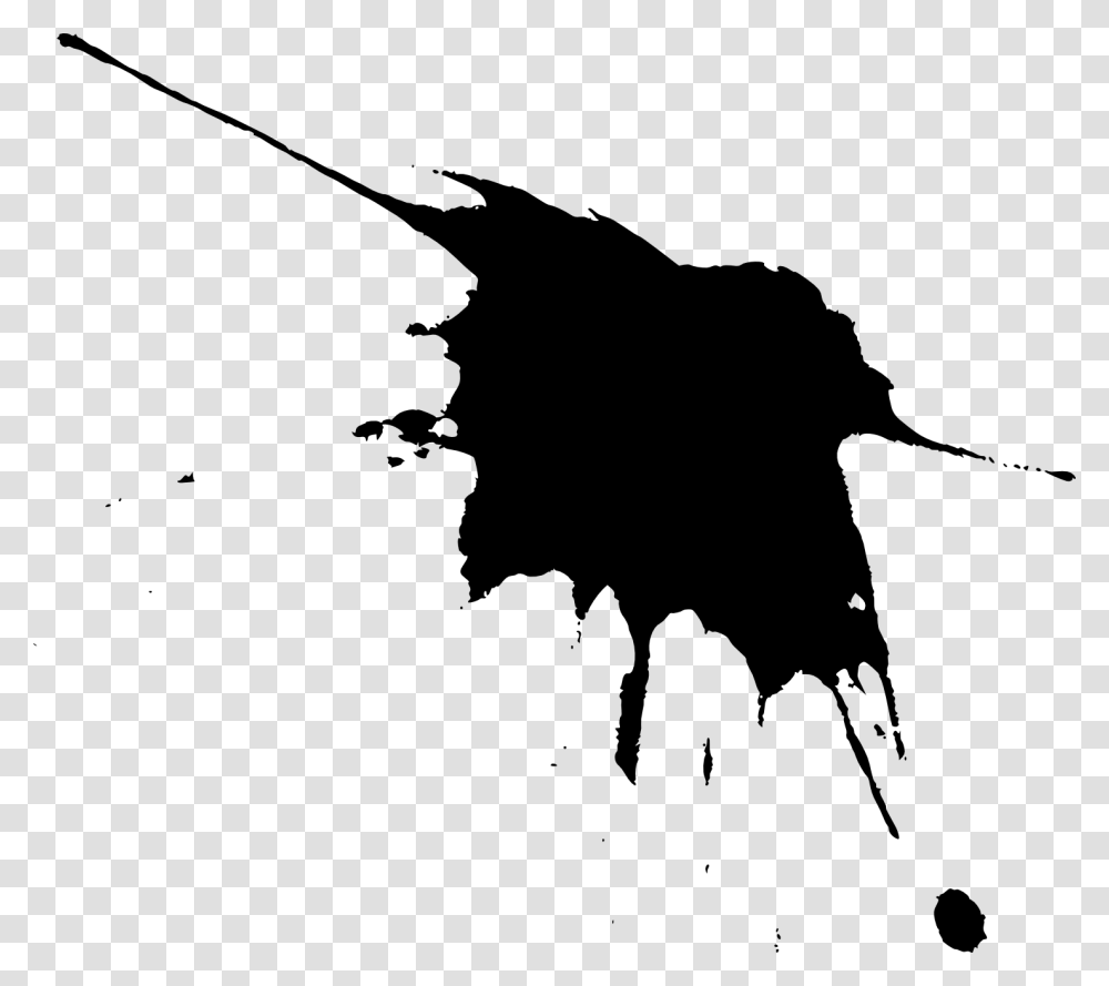 Paint Splat Black Paint Splat Imgkid Paint Splash Silhouette, Cow, Cattle, Mammal, Animal Transparent Png