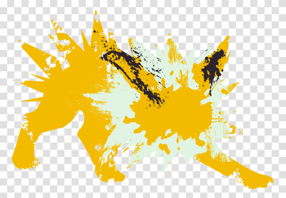 Paint Splatter Background Yellow, Star Symbol, Leaf Transparent Png