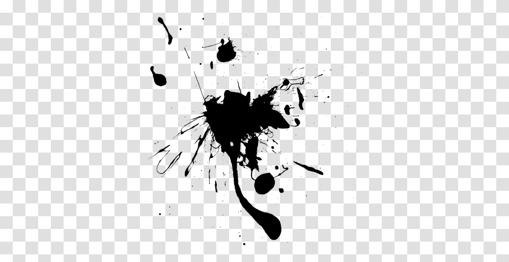 Paint Splatter Splash Ink Drop Splattered Drip Paint Splatter Drip, Gray Transparent Png