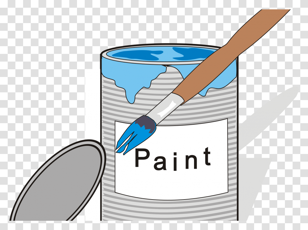 Paint Tin Can And Brush 1 Clip Arts Blue Paint Tin Clipart, Paint Container, Tool, Palette Transparent Png