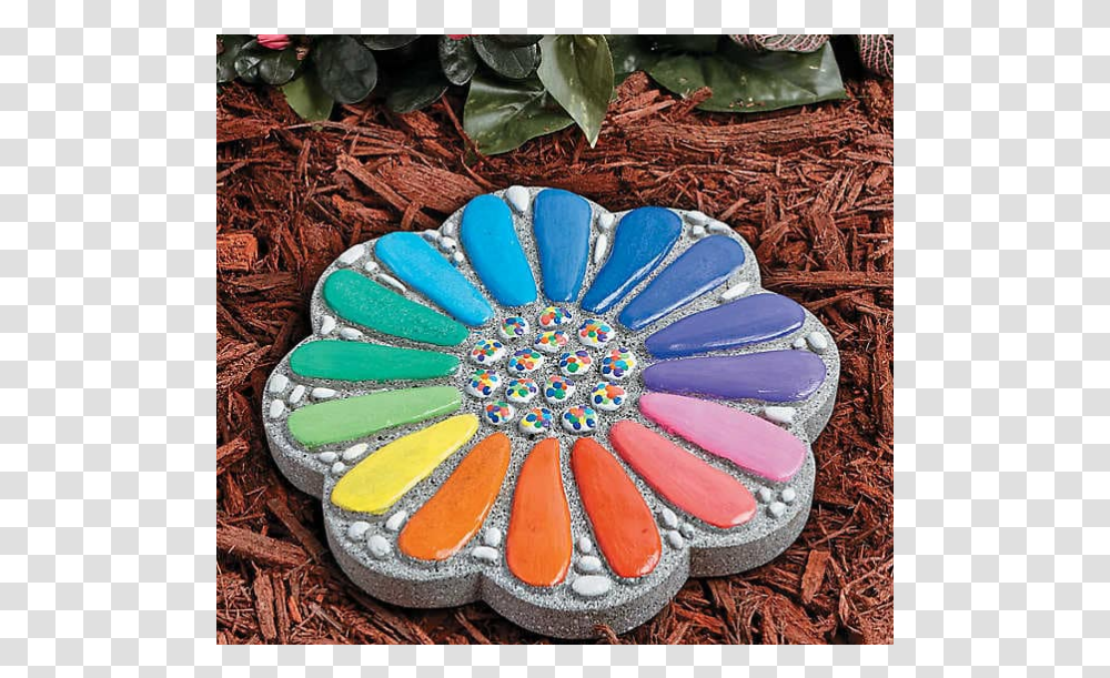Paint Your Own Stepping Stone Flower By Mindware Floral Design, Plant, Pottery, Pattern, Sandal Transparent Png