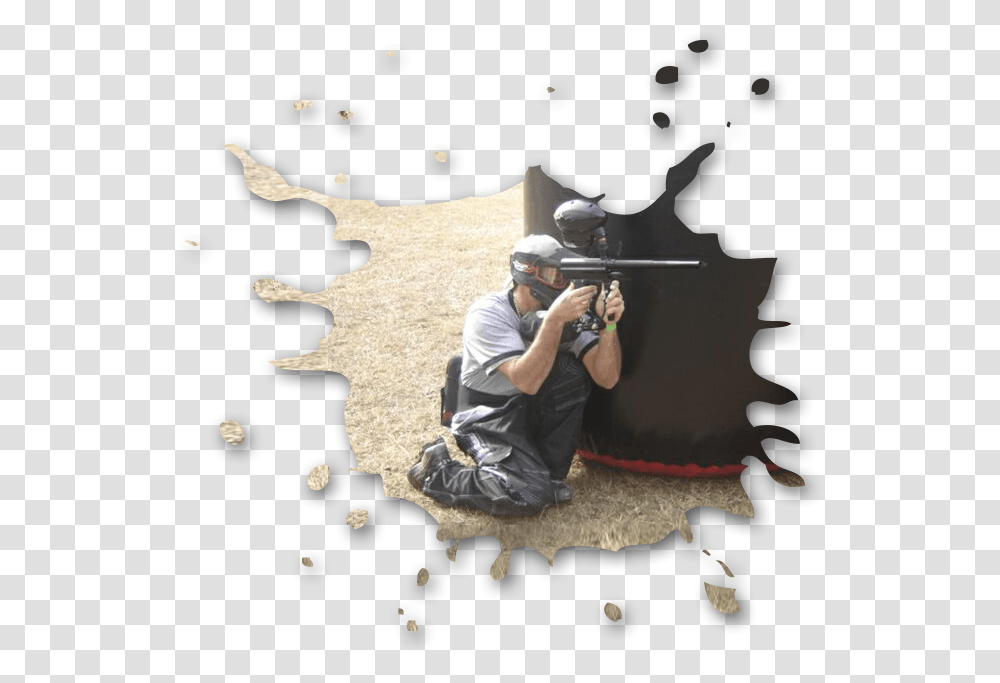 Paintball Lithia Springs Kneeling, Person, Helmet, Clothing, Poster Transparent Png