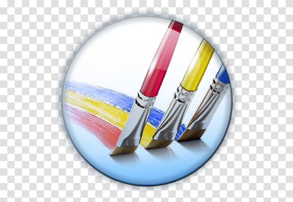 Paintbrush And Palette 3 Perspectives, Tool, Toothbrush, Mixer, Appliance Transparent Png