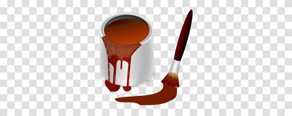Paintbrush Art Painting Drawing, Tool, Toothbrush, Soil, Paint Container Transparent Png