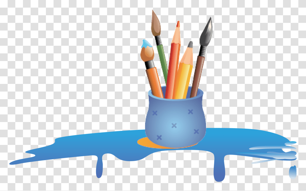 Paintbrush Clipart Colored Pencil Colour Pencil Hd, Soil Transparent Png
