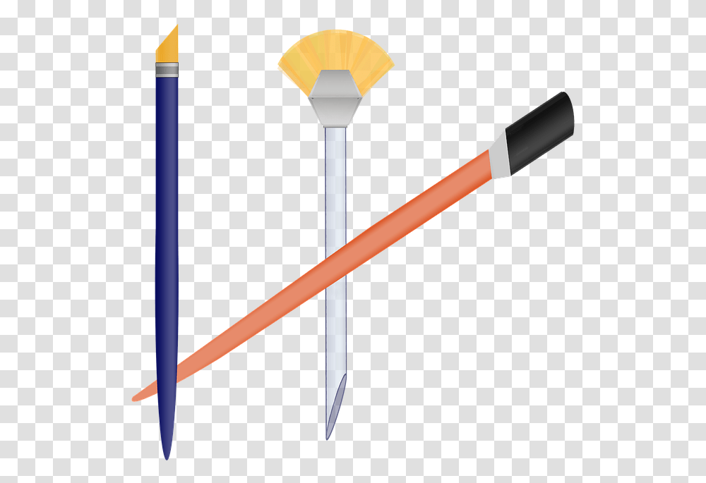 Paintbrush, Hammer, Tool, Pencil Transparent Png