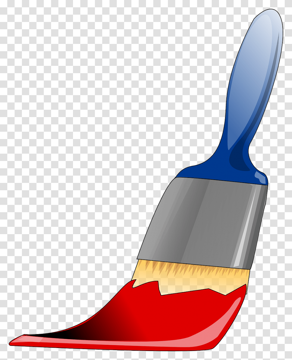 Paintbrush Tool Painting Paints Red Color Paint Brush Clipart, Toothbrush, First Aid Transparent Png