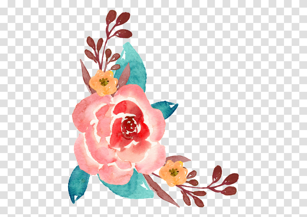 Painted Flower Clip Art, Plant, Rose, Blossom, Floral Design Transparent Png
