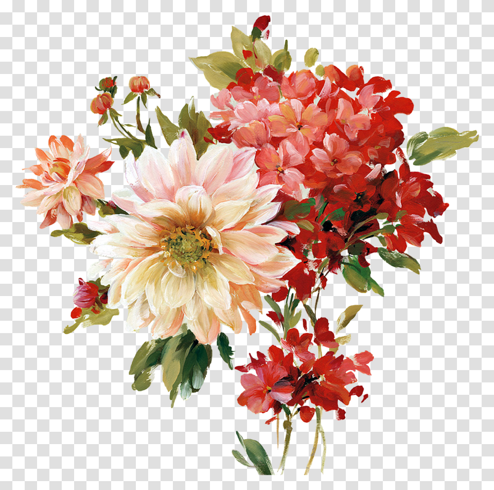 Painted Flower Picture Flowers, Plant, Blossom, Flower Arrangement, Flower Bouquet Transparent Png