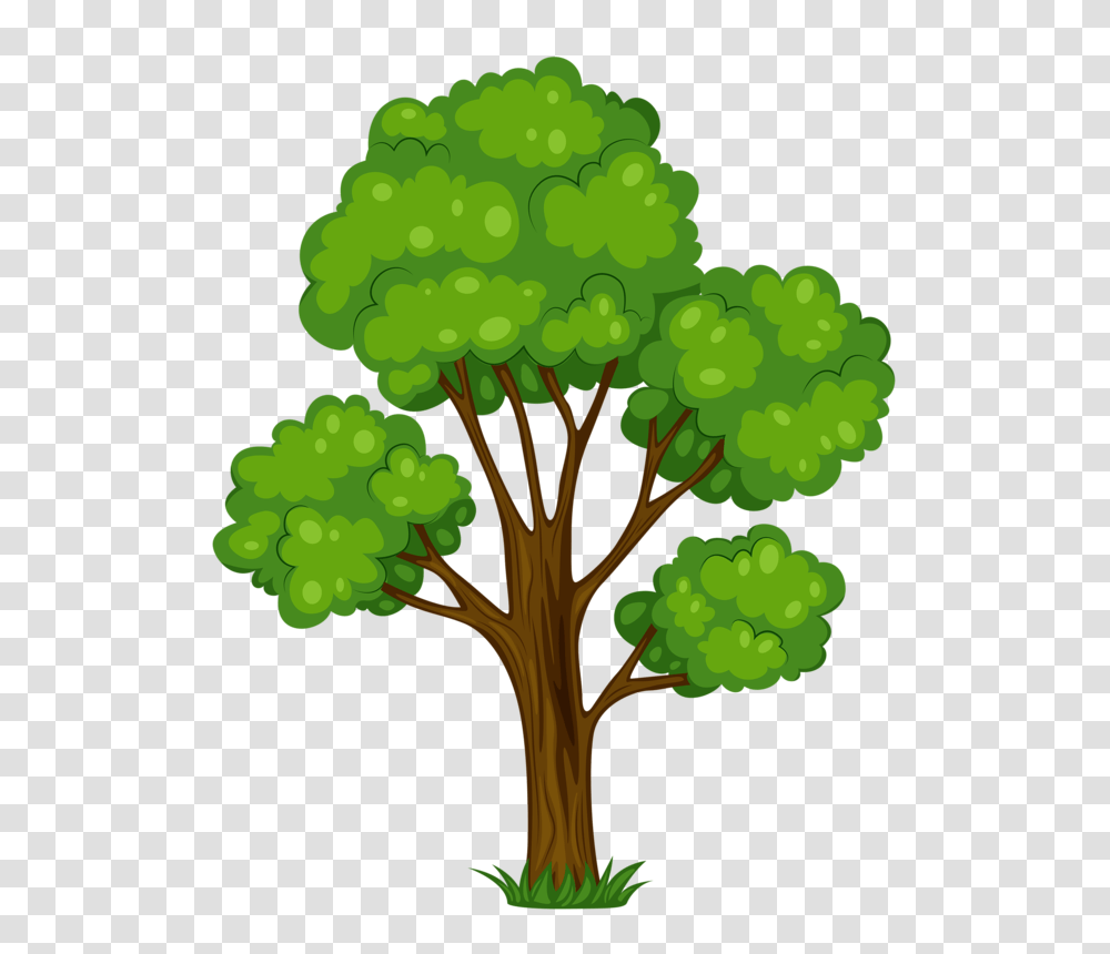 Painted Green Tree Clipart Picture Grass Leaves Trees, Plant, Root, Grapes, Fruit Transparent Png