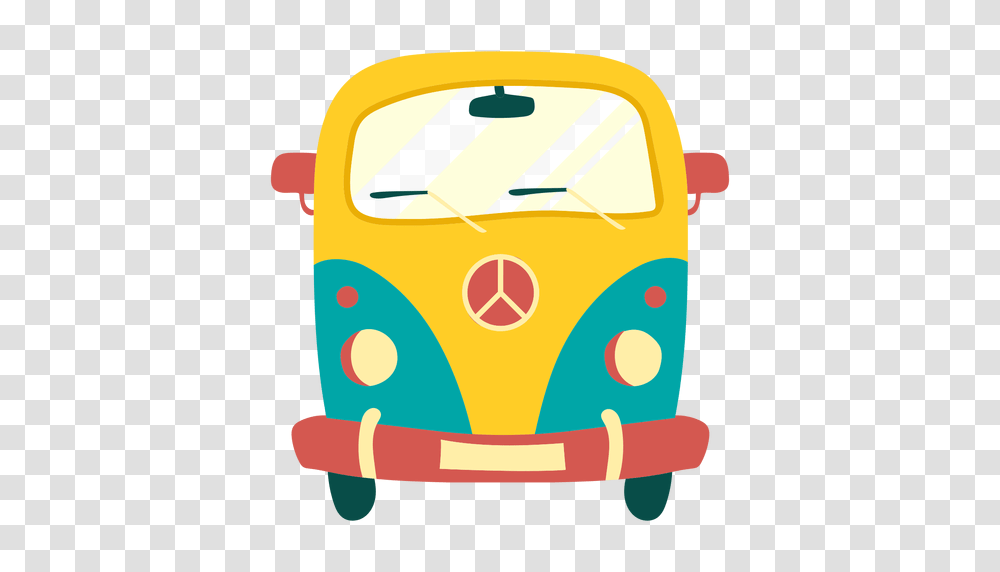 Painted Hippie Van Element, Car, Vehicle, Transportation, Automobile Transparent Png