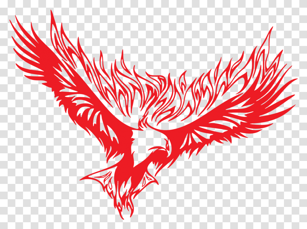 Painted Red Fire Eagle Free Image Automotive Decal, Bird, Animal, Emblem, Symbol Transparent Png