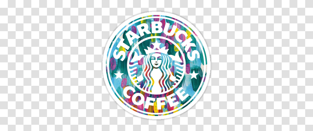 Painted Starbucks Logo Sticker, Trademark, Badge, Emblem Transparent Png