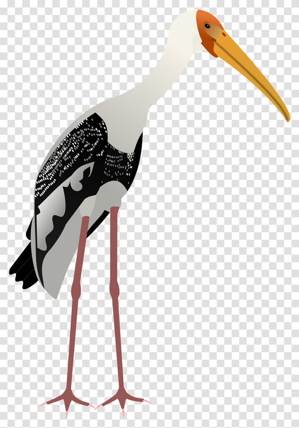 Painted Stork Vector Image Birds Painted Stork, Animal, Crane Bird, Flamingo, Bow Transparent Png