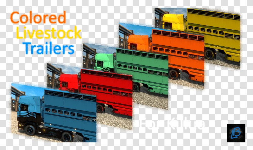 Painted Trailer Pack For Killua, Truck, Vehicle, Transportation, Fire Truck Transparent Png