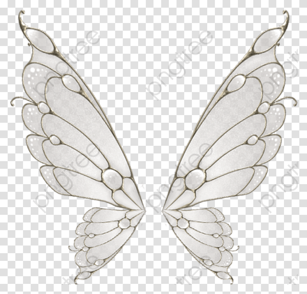 Painted White Butterfly Wings White Fairy Wings, Insect, Invertebrate, Animal, Pattern Transparent Png