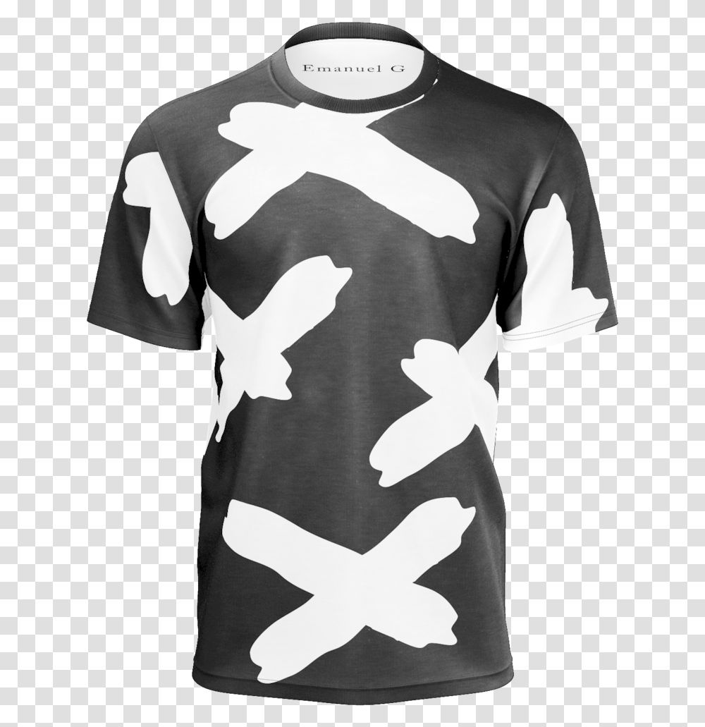 Painted X White Men's Shirt Long Sleeved T Shirt, Apparel, T-Shirt, Person Transparent Png