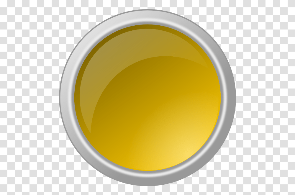 Painted Yellow Button In A Black Square Round Glossy Yellow Button, Beverage, Drink, Vase, Jar Transparent Png