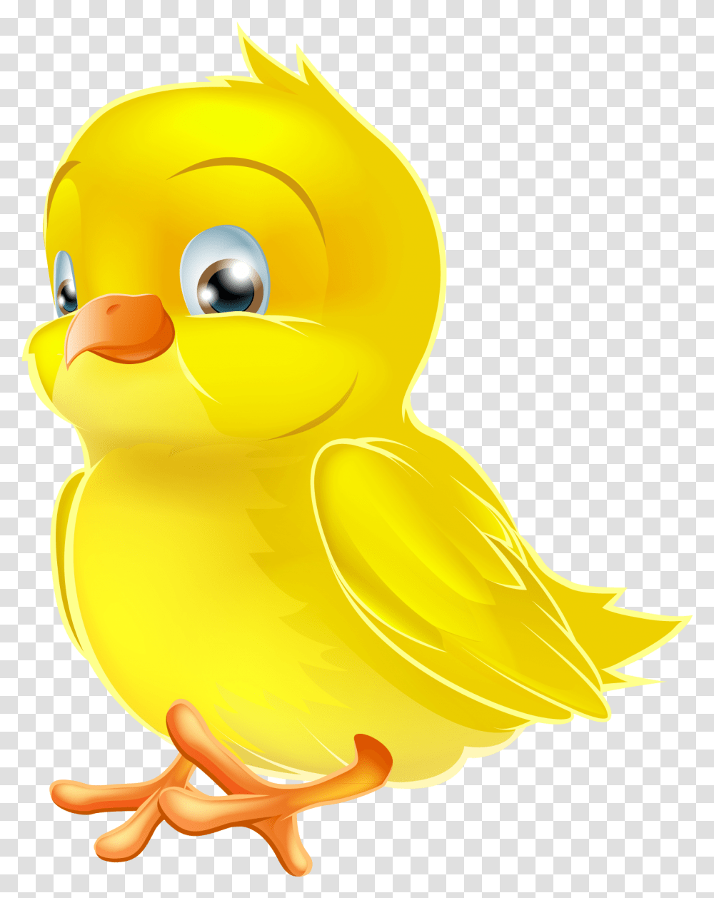 Painted Yellow Easter Chick Clipart Picture Duck, Bird, Animal, Canary, Toy Transparent Png