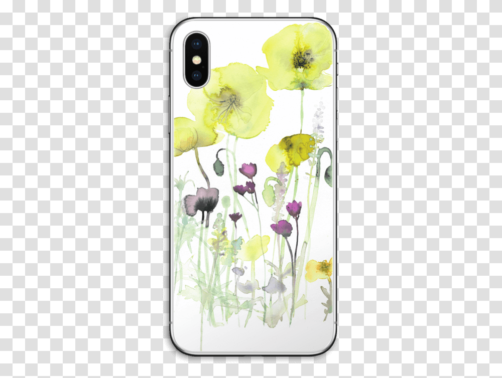 Painted Yellow Flowers Skin Iphone X Ipad Pro, Floral Design, Pattern Transparent Png