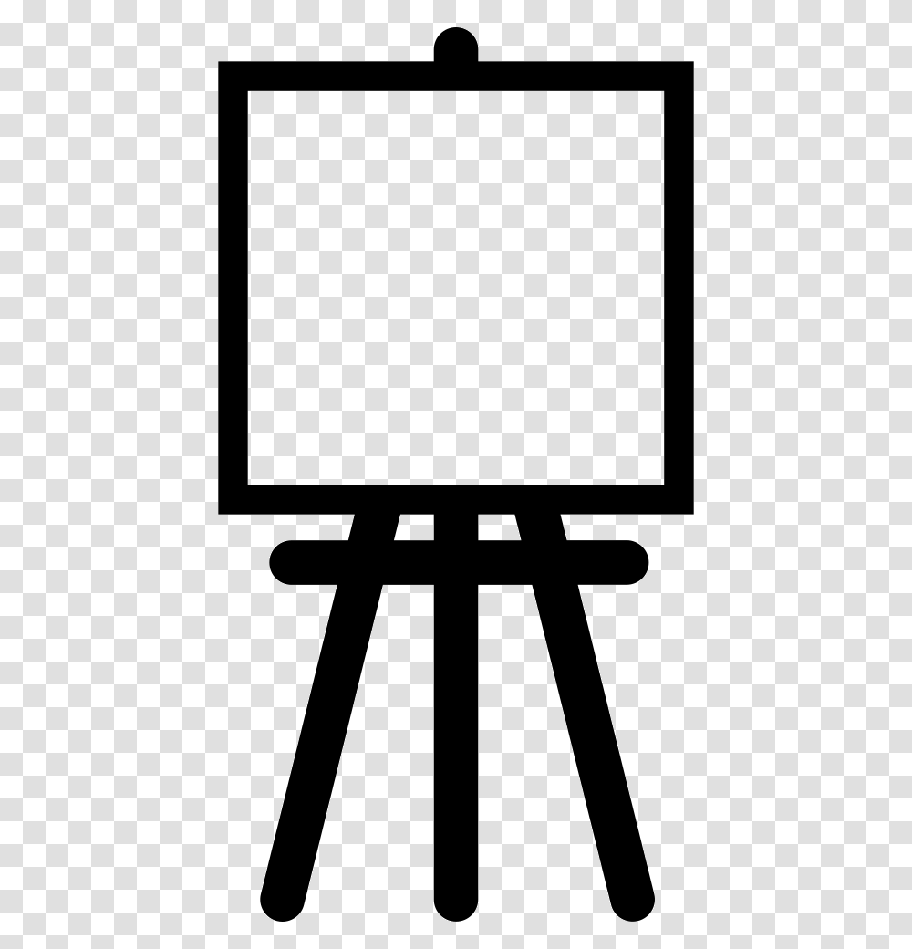 Painter Easel With Square Canvas Icon Free Download, Screen, Electronics, Monitor, LCD Screen Transparent Png