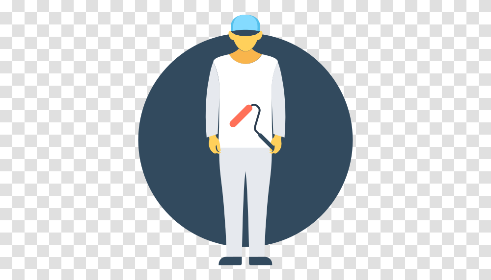 Painter, Standing, Person, Sleeve Transparent Png