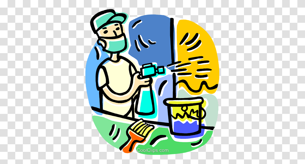 Painting And Drywall Royalty Free Vector Clip Art Illustration, Cleaning, Washing, Outdoors, Laundry Transparent Png