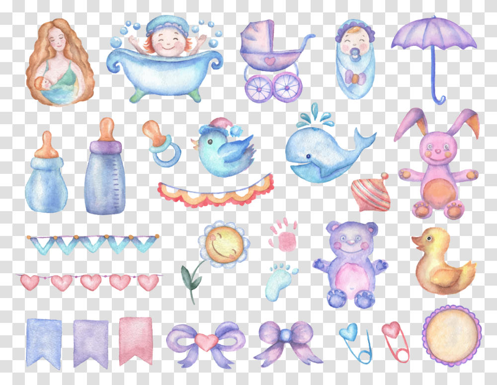 Painting Baby Shower Drawing Infant Cartoon Painted Free Clipart Watercolor Baby, Fish, Animal, Pottery Transparent Png