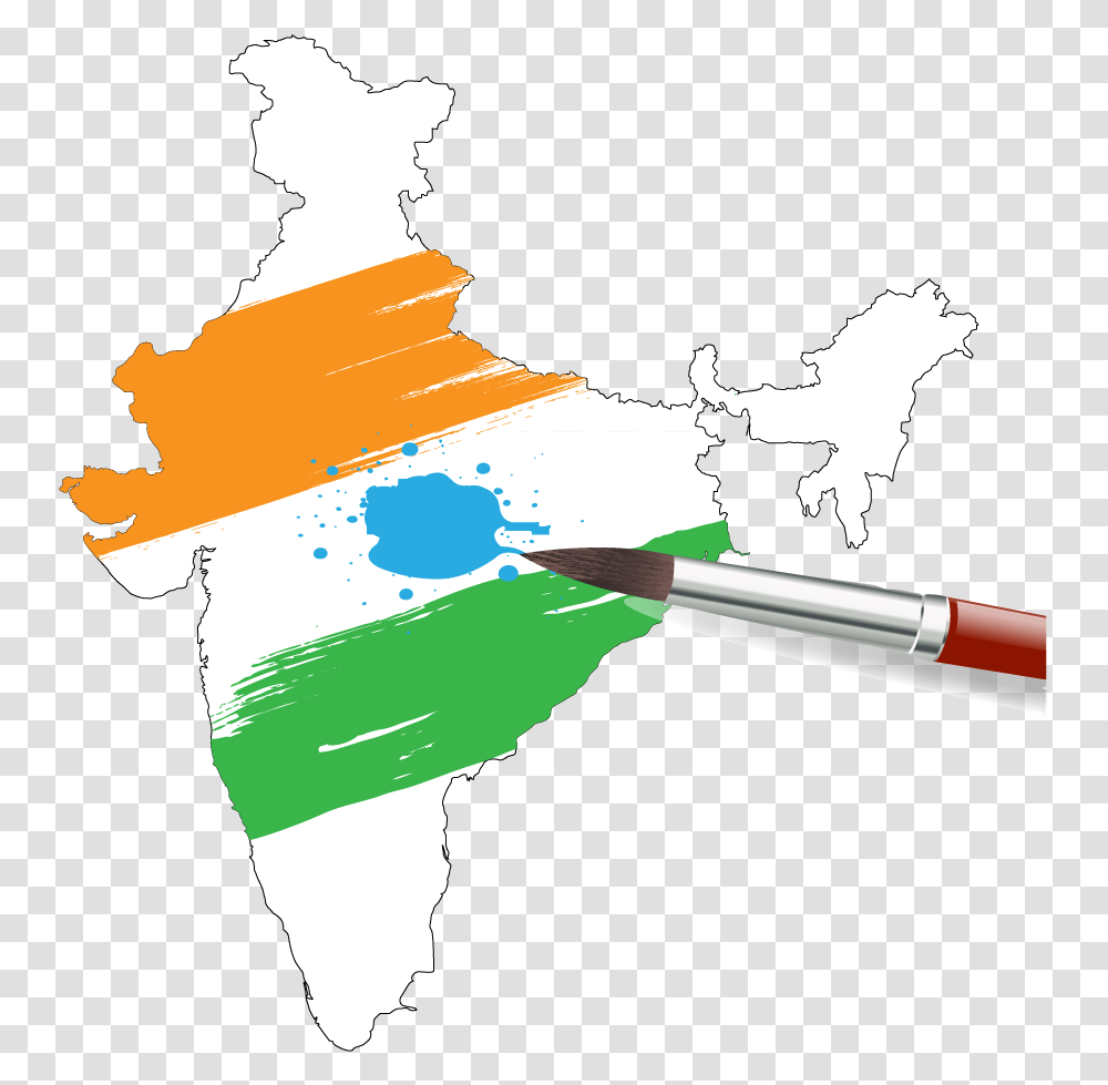 Painting Clipart Creative Art Map Of India Painting, Person, Outdoors, People Transparent Png