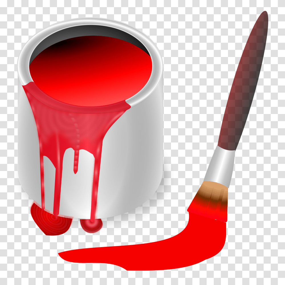 Painting Clipart Red Color, Tool, Sport, Sports, Brush Transparent Png