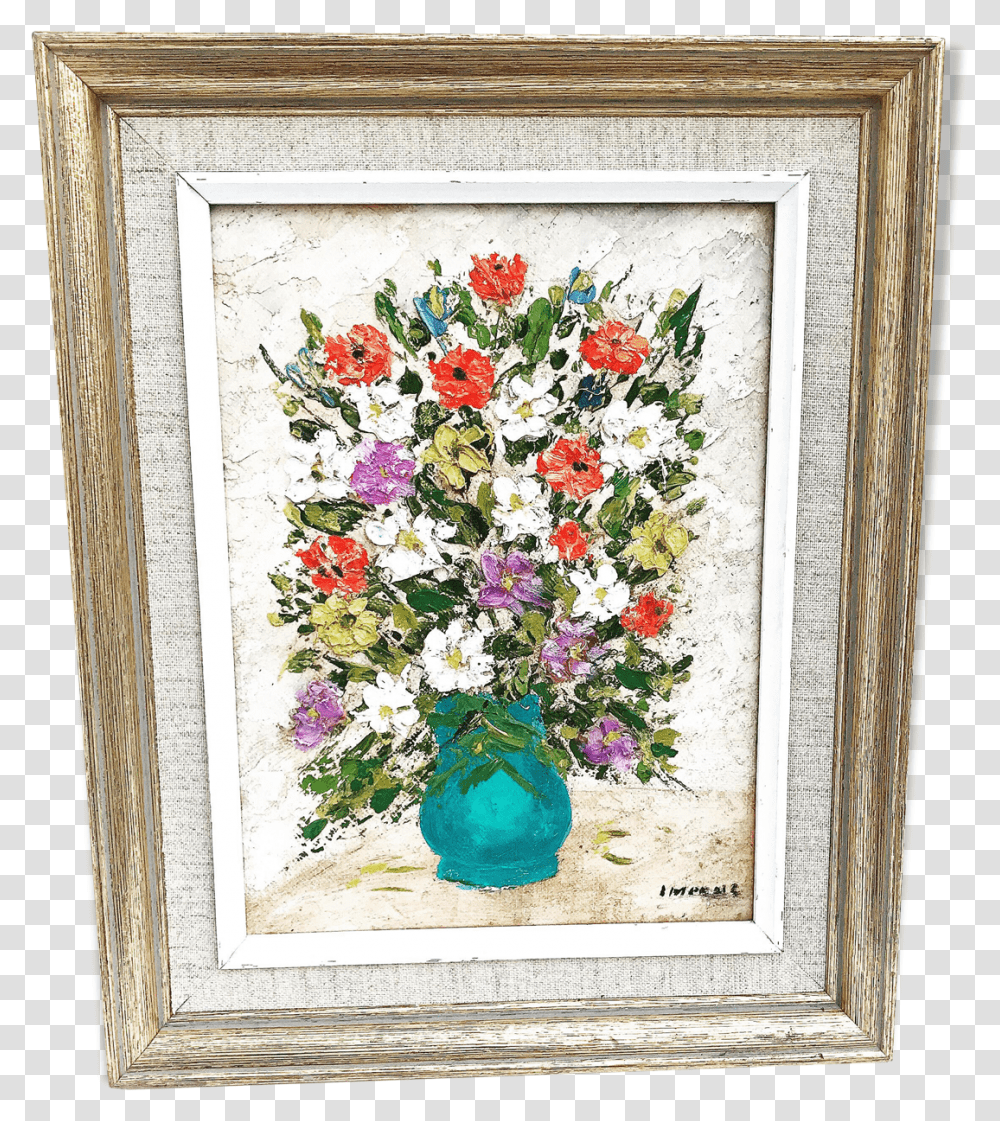 Painting Has Oil Framed Bouquet Of FlowersquotSrcquothttps Bouquet, Floral Design, Pattern Transparent Png