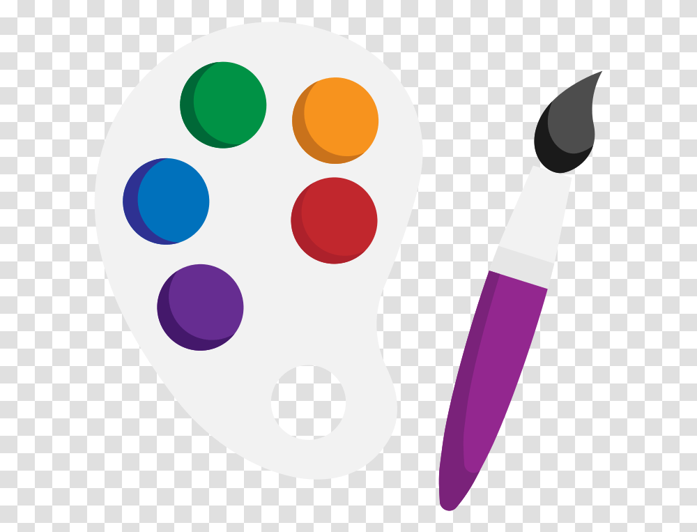 Painting Icon Flat Palette Icon, Paint Container, Brush, Tool Transparent Png