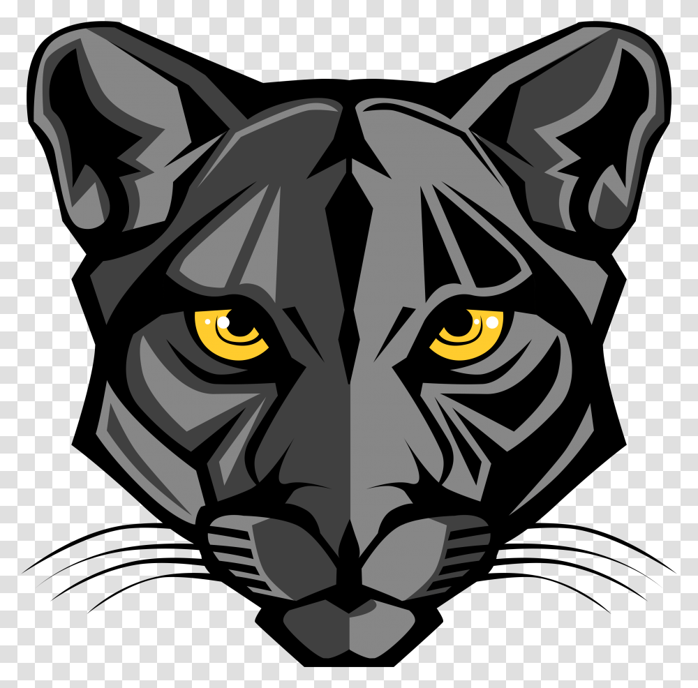 Painting Panthers Image Mascot Logo Panther, Mammal, Animal, Pattern, Ornament Transparent Png