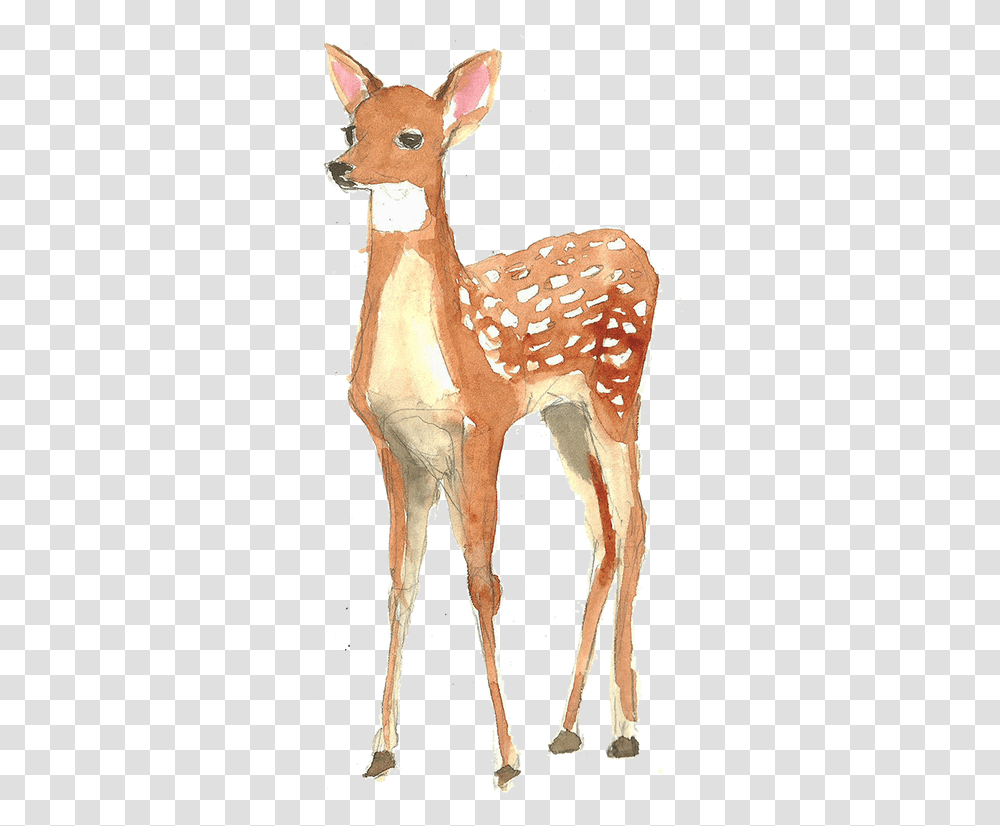 Painting Poster Illustration Deer Deer Painting, Mammal, Animal, Wildlife, Giraffe Transparent Png