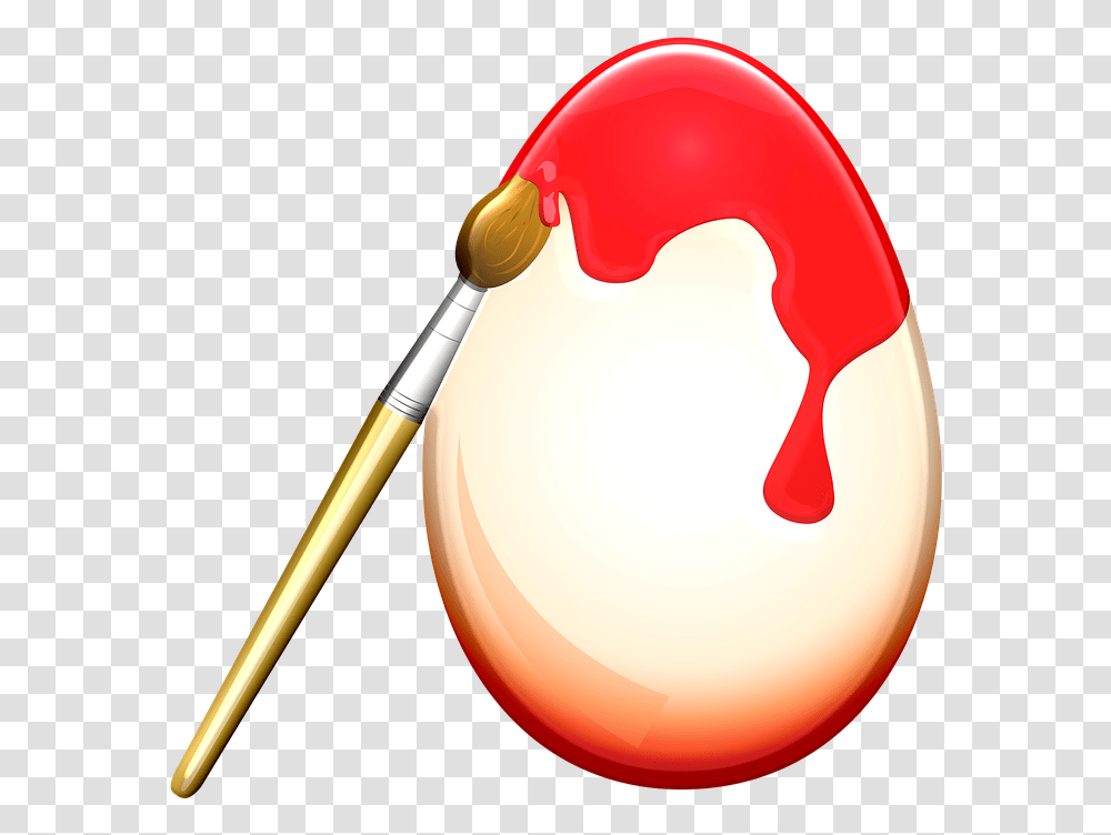 Painting Red Egg Clipart, Brush, Tool, Mixer, Appliance Transparent Png