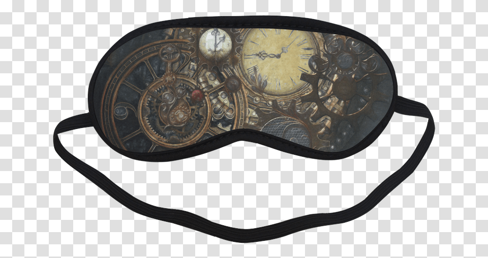 Painting Steampunk Clocks And Gears Sleeping Mask, Buckle, Clock Tower, Skin, Wristwatch Transparent Png