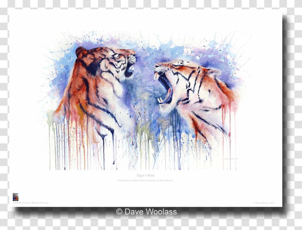 Painting, Tiger, Wildlife, Mammal, Animal Transparent Png