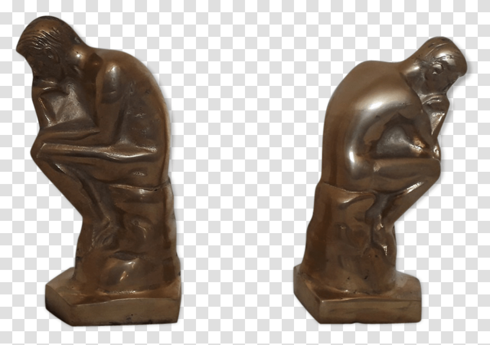 Pair Of Bookends The Thinker, Architecture, Building, Pillar, Emblem Transparent Png