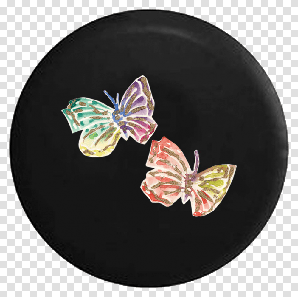 Pair Of Butterflies Watercolor Painted Glitter Look Lycaenid, Apparel, Pollen, Plant Transparent Png