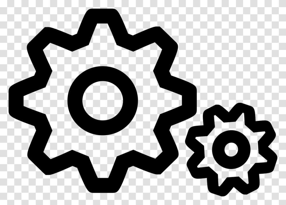 Pair Of Gears Background Gear Icon, Machine, Person, Human Transparent Png