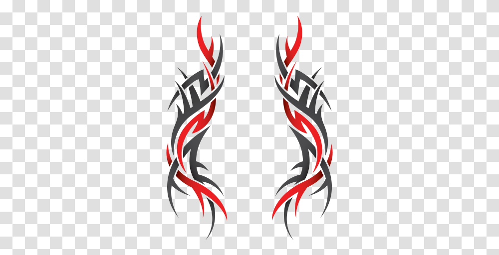 Pair Of Tribal Design Red Black Red And Black Tribal, Architecture, Building, Emblem Transparent Png